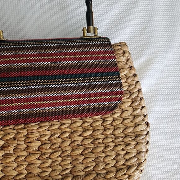 Boho straw summer beach bag - Picture 7 of 12